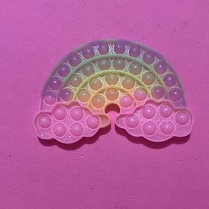 Rainbow glitter pop it